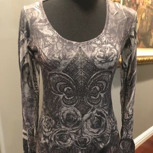 New Small Vocal Tunic gray, burgundy, black small